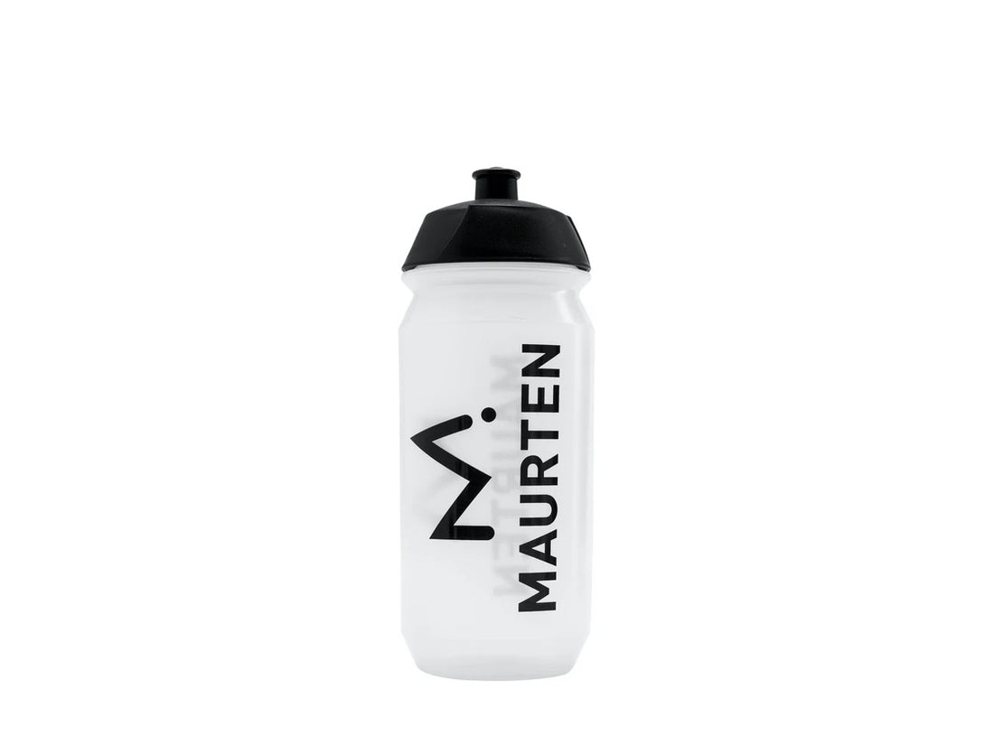 Maurten 500ml water bottle clear with black lid